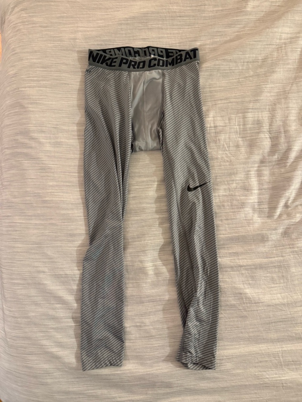 Men's Gray Compression Base Layer Tights Medium